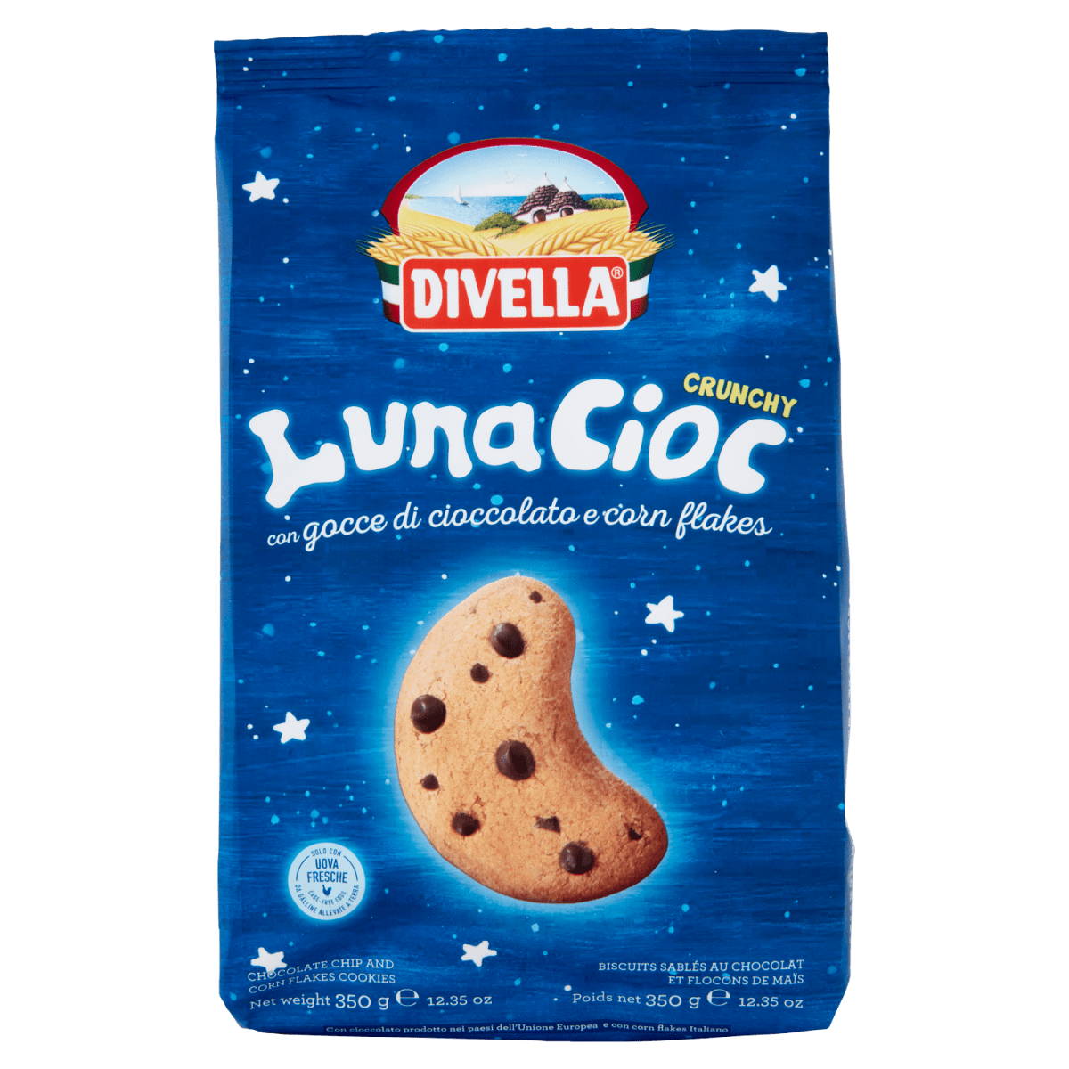 Divella Lunacioc Biscotti con Gocce di Cioccolato 350 gr
