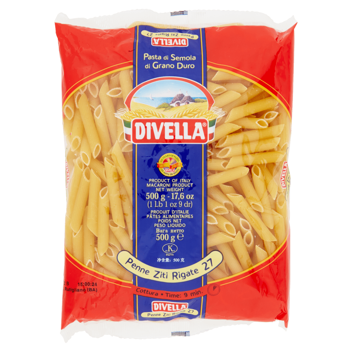 Divella Penne Ziti Rigate N.27 500 gr