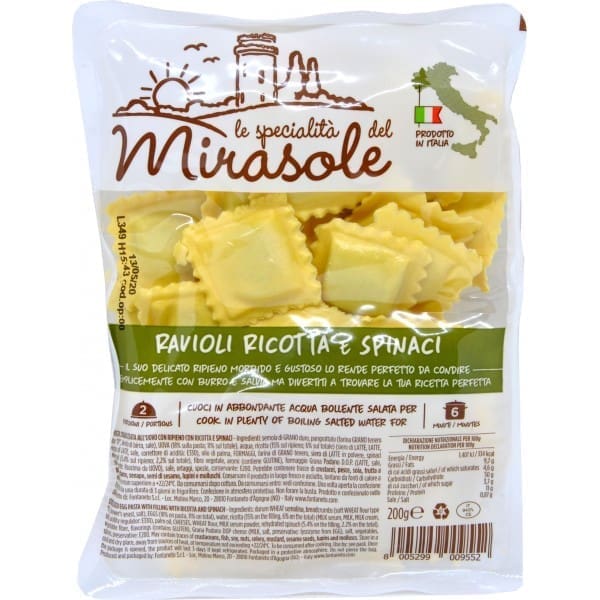 Mirasole Ravioli Ricotta e Spinaci 200 gr